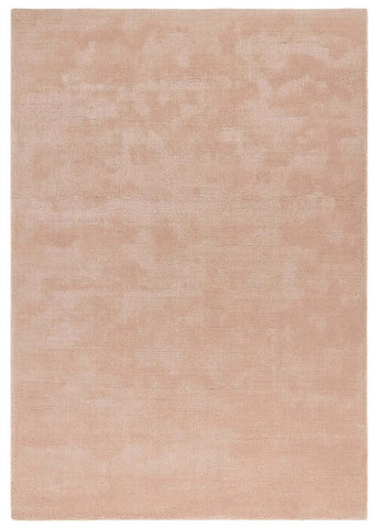 Hush Solid Coral Pink Luxury Rug