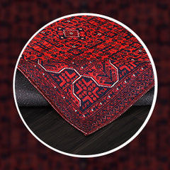 Rugs Depot NH1317 – Machine Washable Bokhara Red Rug | Classic Geometric Oriental Carpet for Living Room & Bedroom