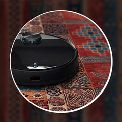 Rugs Depot NH1316 – Machine Washable Caucasian Tribal Rug | Multicolor Striped Oriental Carpet for Living Room & Bedroom