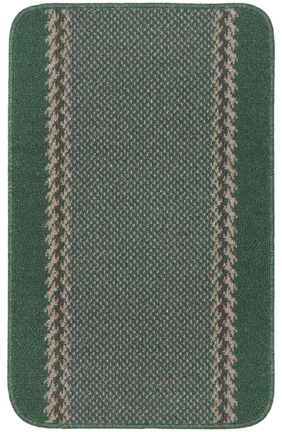 Washable Designer Bordered Green Rug | 116Gr