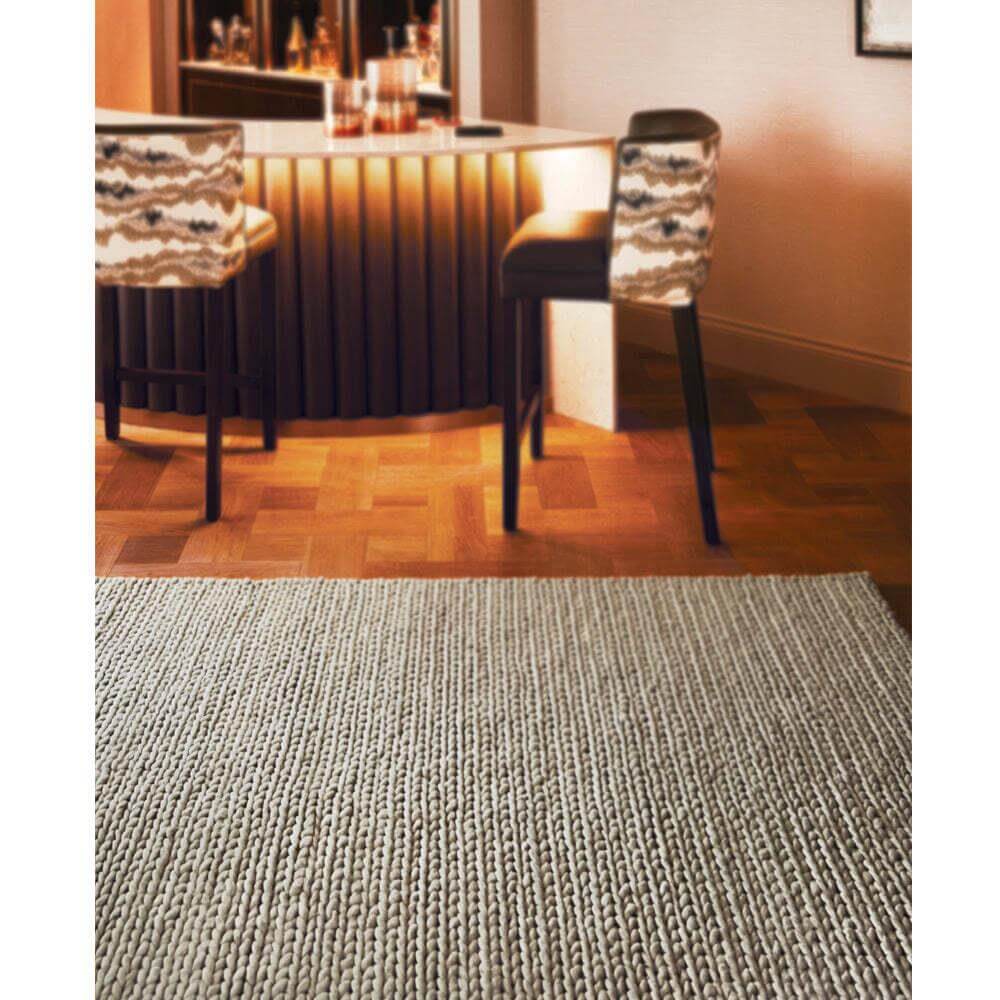 Fusion Oyster Braided Wool Rug — room photo 2