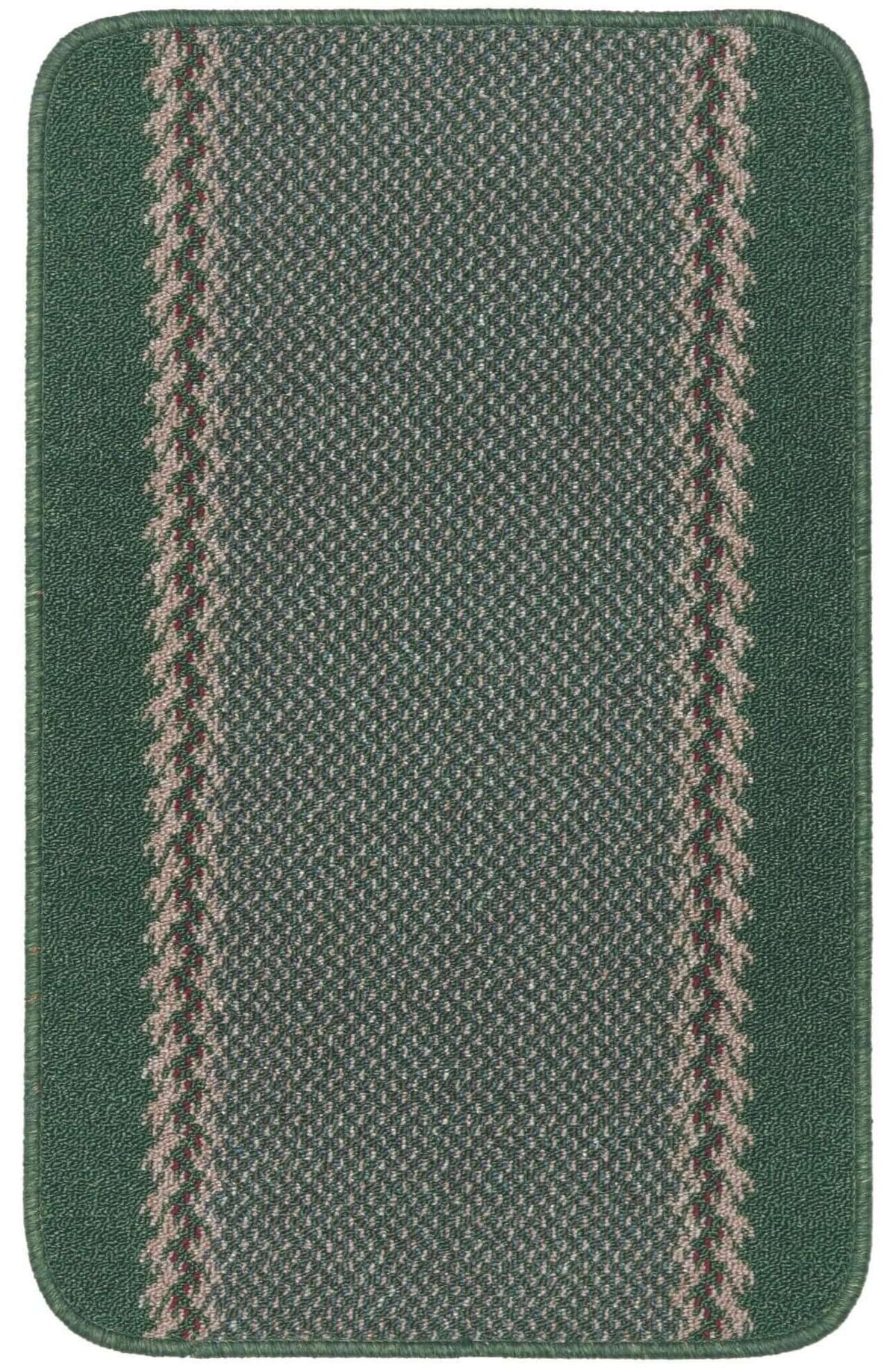 Washable Designer Bordered Green Rug | 116Gr
