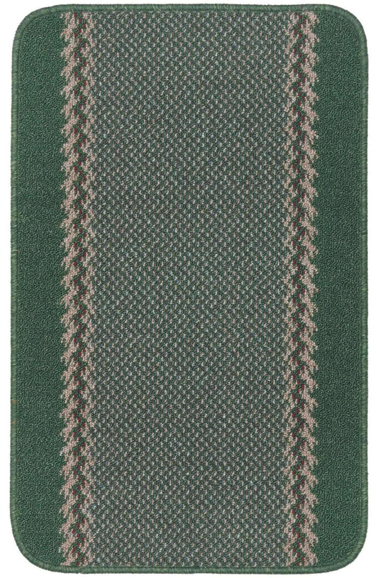Washable Designer Bordered Green Rug | 116Gr