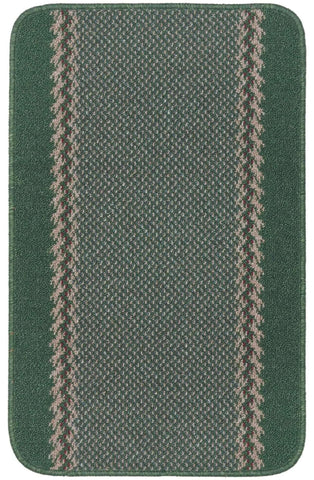 Washable Designer Bordered Green Rug | 116Gr
