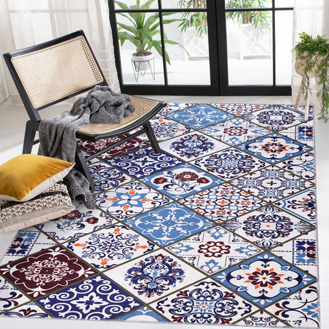 Rugs Depot Modern Beige Floral Washable Rug Design 4002