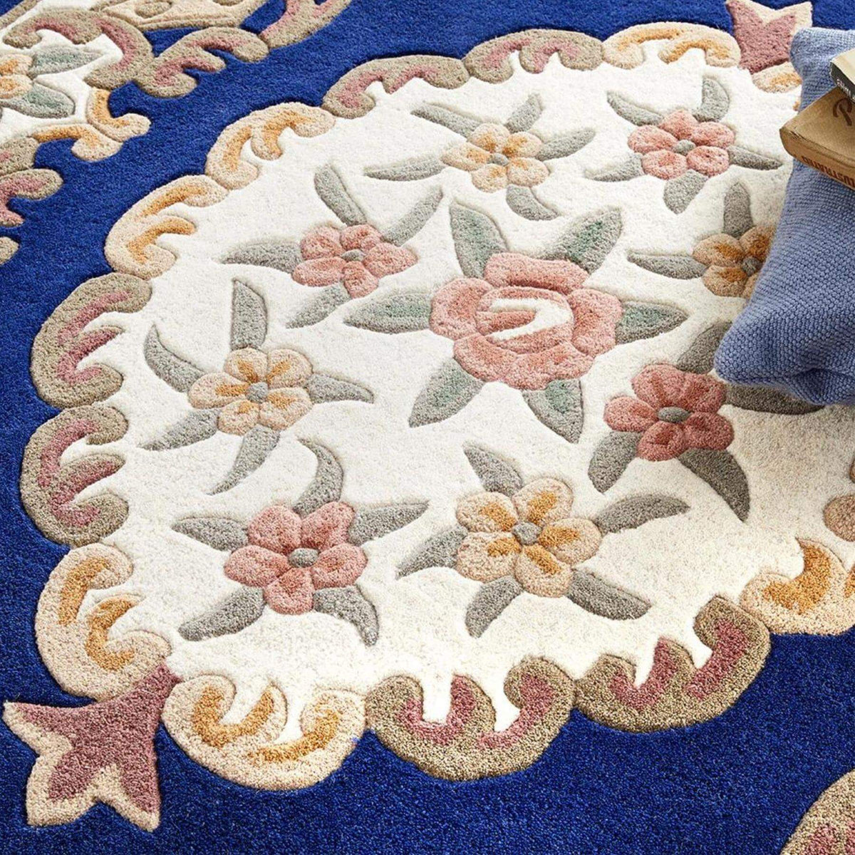 Shensi Navy Medallion Rug — room photo 2