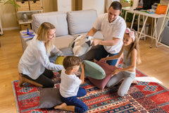 Rugs Depot NH1316 – Machine Washable Caucasian Tribal Rug | Multicolor Striped Oriental Carpet for Living Room & Bedroom