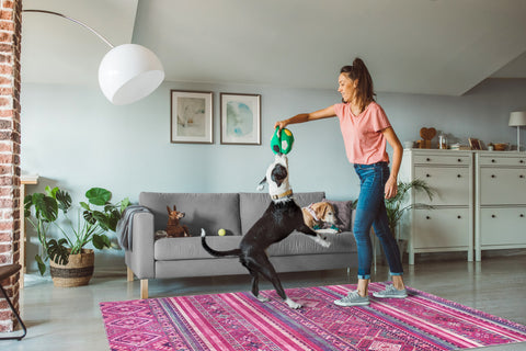 Rugs Depot Bohemian Pink Striped Washable Rug Design 1322P