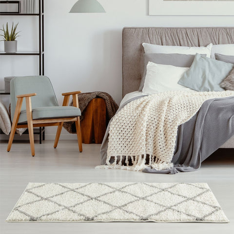 Moroccan Ivory Shaggy Rug | 500