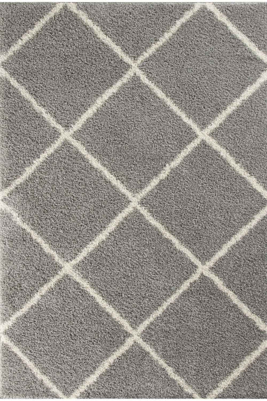 Moroccan Grey Shaggy Rug | 510