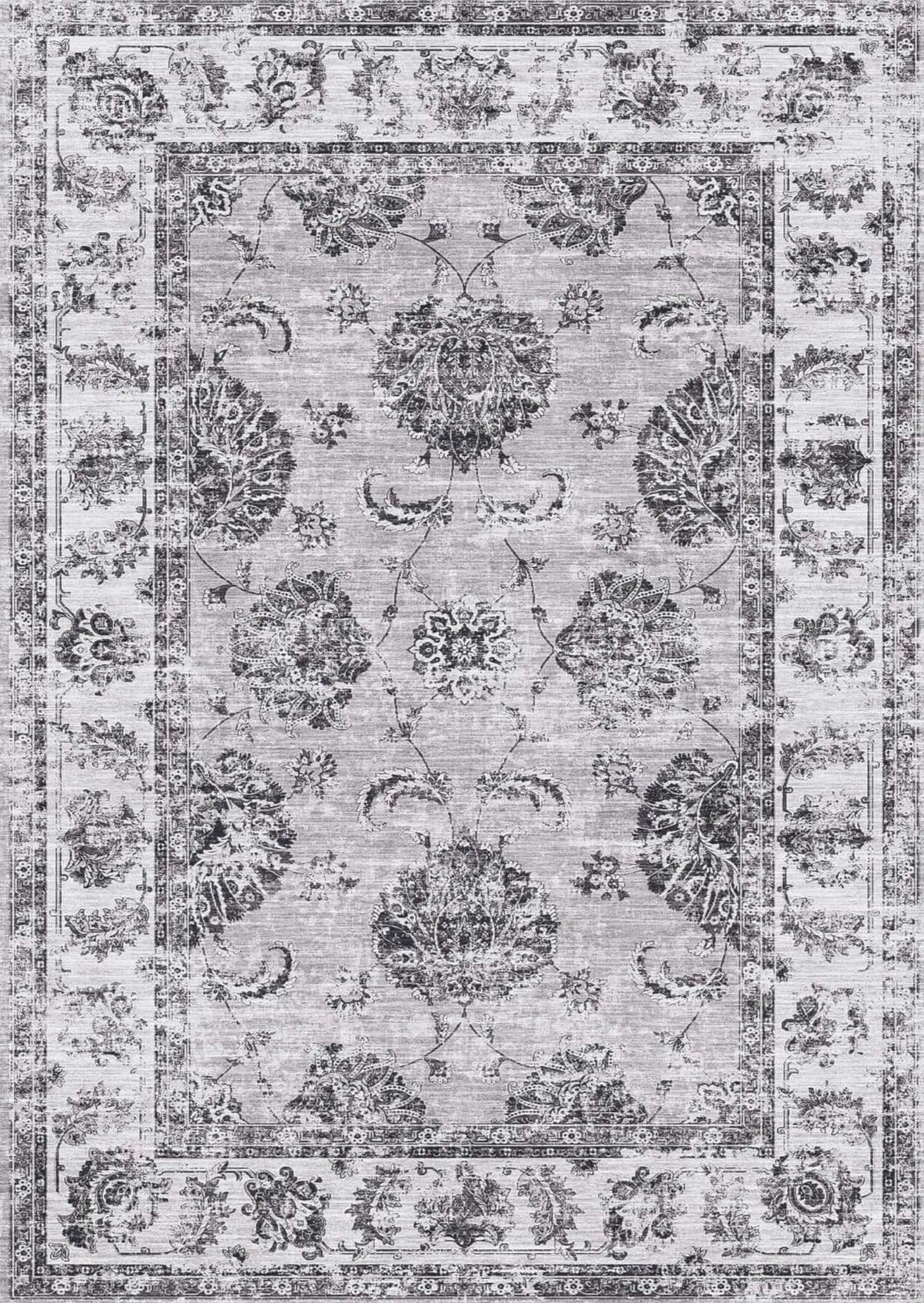 Sulus Vintage Washable Rug — top view