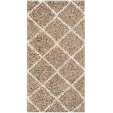 Moroccan Beige Shaggy Rug | 520