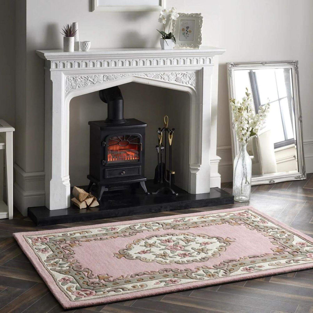 Shensi Pink Medallion Rug — room photo 2