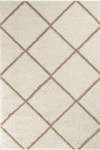 Moroccan Ivory Shaggy Rug | 530