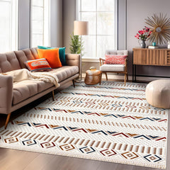 RUGS DEPOT Area Rug for Living Room, Bedroom & Hallway – Soft & Durable Low Pile Area Rugs – Bohemian, Aztec & Boho Style – Pet & Kid-Friendly, Ideal for High-Traffic Areas (Copy)