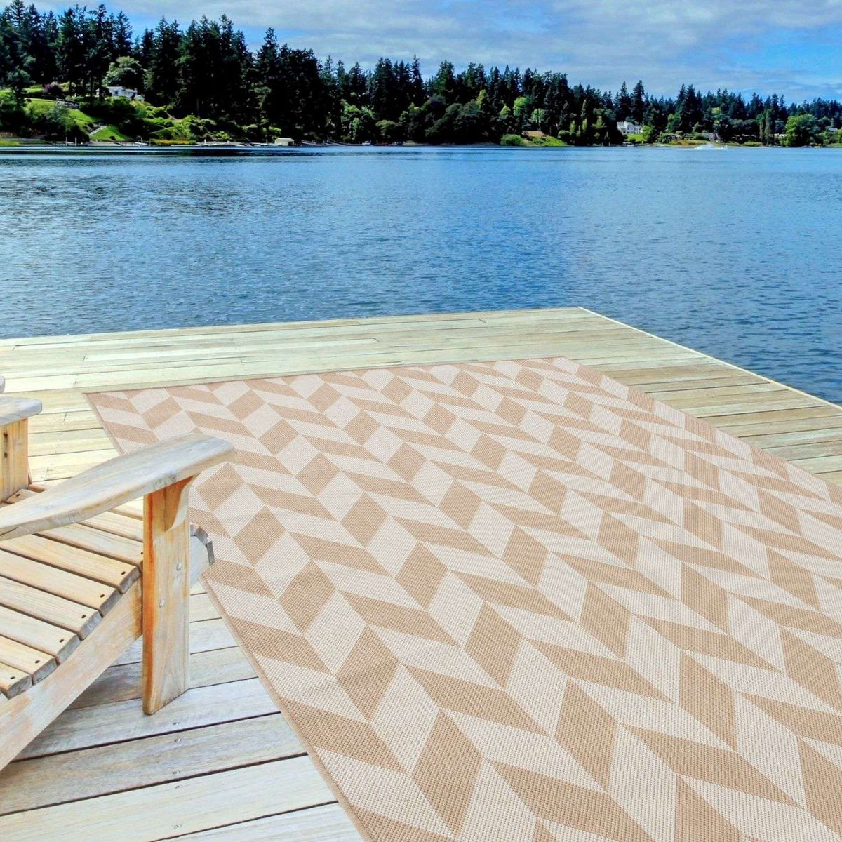 Ecology Outdoor Rug Beige | 600Be — room photo 6