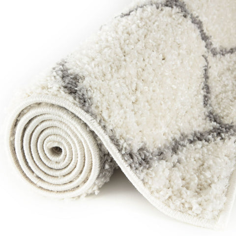 Moroccan Ivory Shaggy Rug | 600