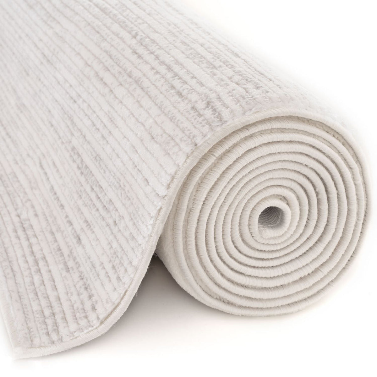 Carmel Cream-Grey Striped Rug | 6010 — room photo 5