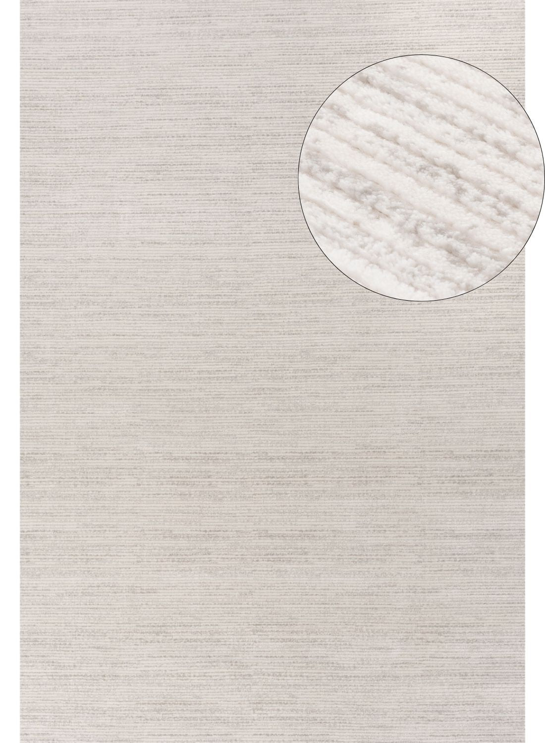 Carmel Cream-Grey Striped Rug | 6010 — top view