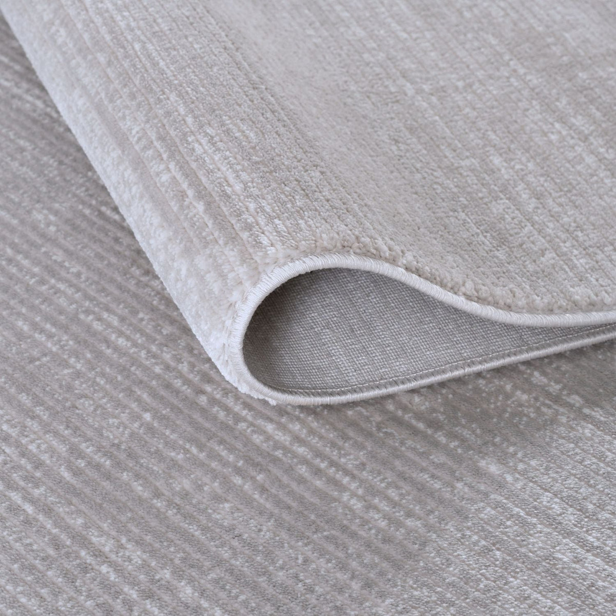 Carmel Grey-Cream Striped Rug | 6020 — room photo 3