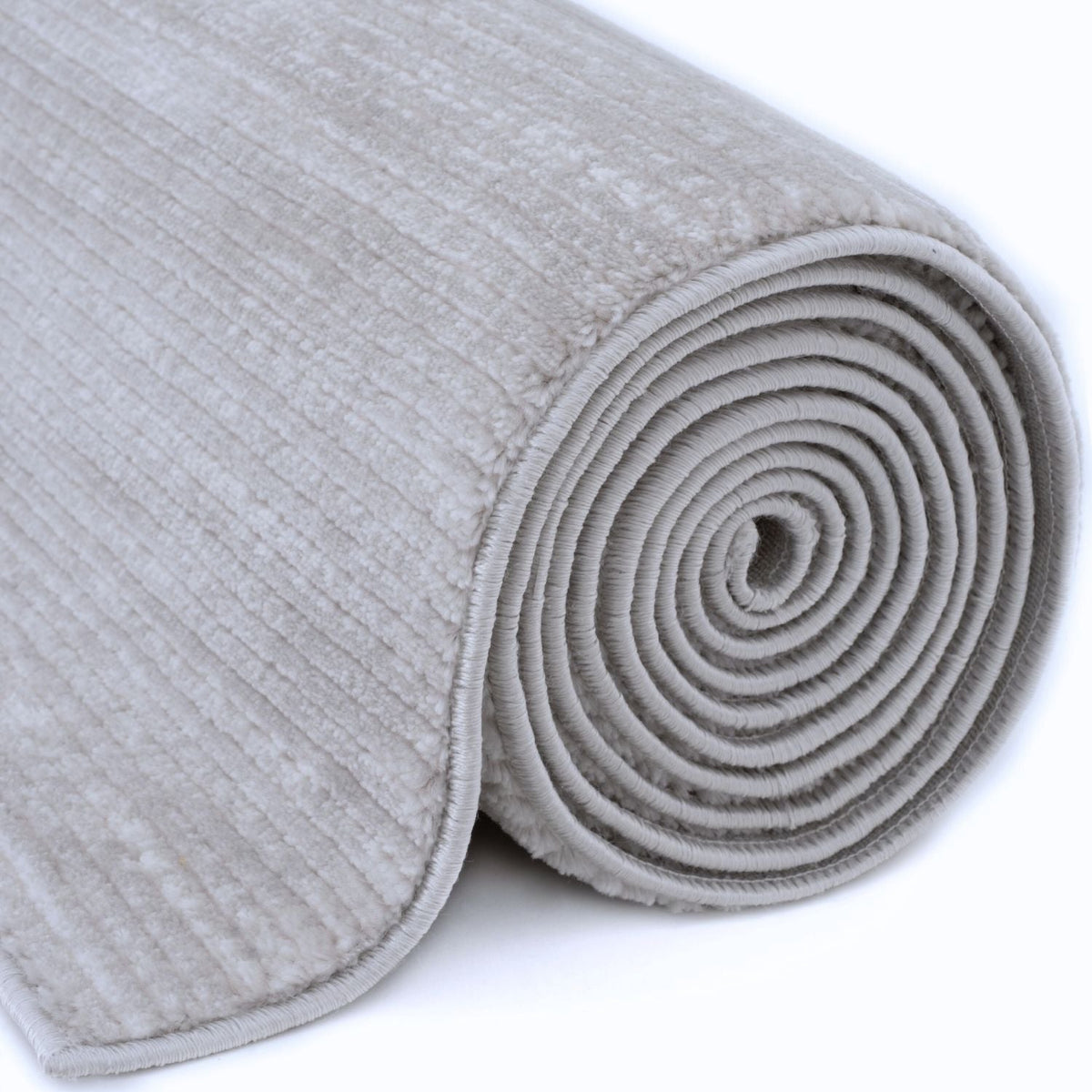 Carmel Grey-Cream Striped Rug | 6020 — room photo 5