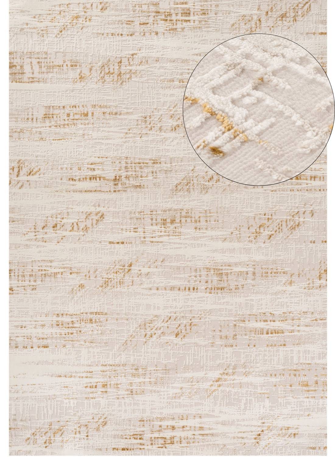 Carmel Cream-Gold Abstract Rug | 6030 — top view