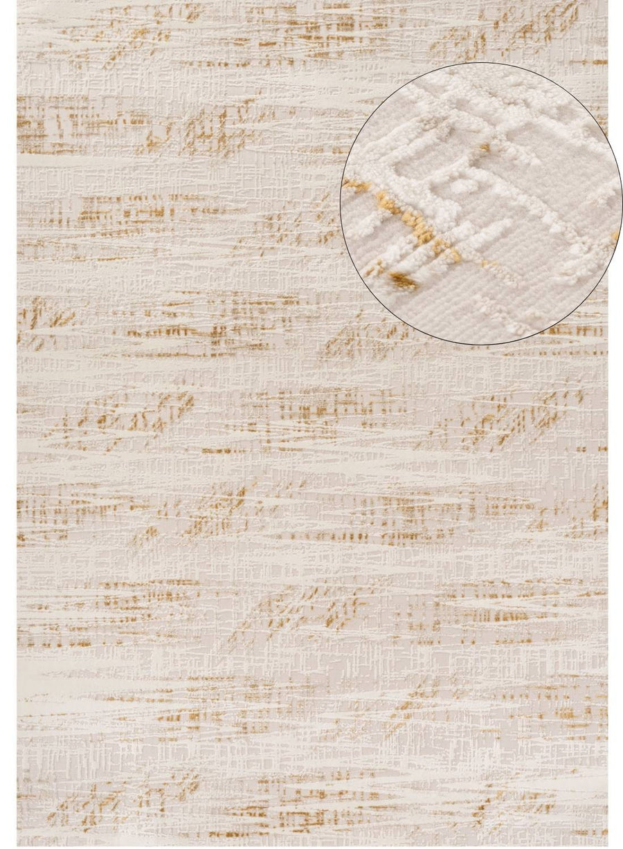 Carmel Cream-Gold Abstract Rug | 6030