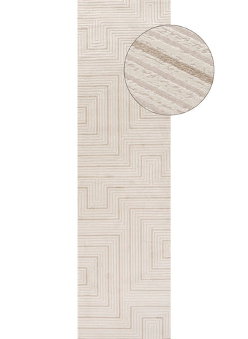 Carmel Cream-Beige Geometric Rug | 6040