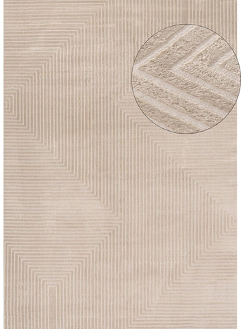 Carmel Beige-Cream Geometric Rug | 6050