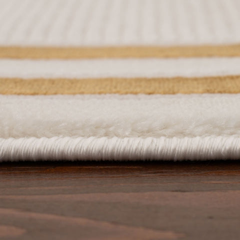 Carmel Cream-Gold Bordered Rug | 6060
