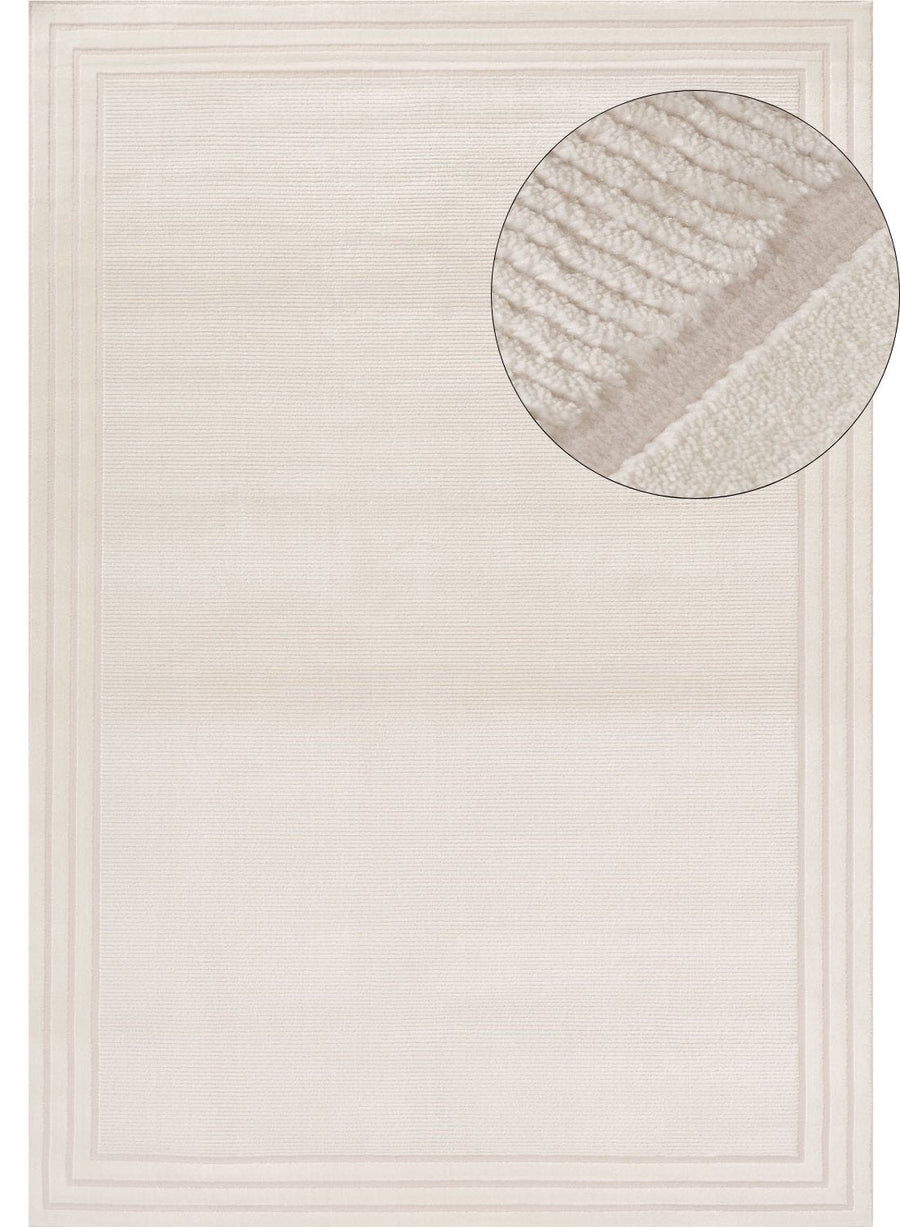 Carmel Cream Bordered Rug | 6060