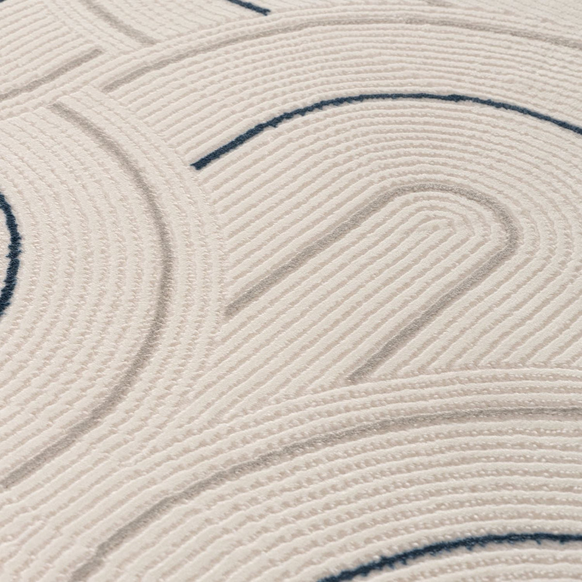 Carmel Cream-Blue Geometric Rug | 6070 — room photo 2