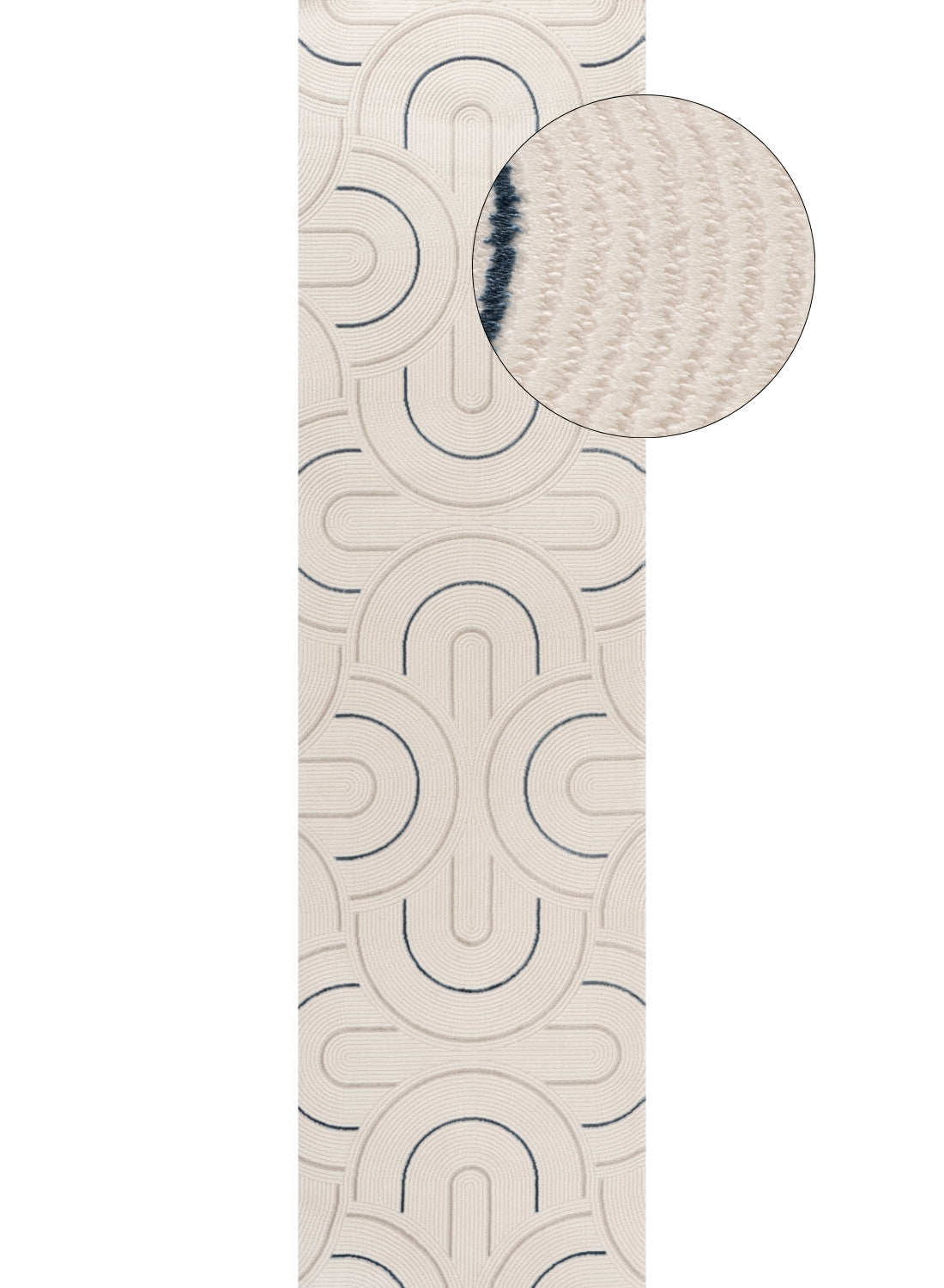 Carmel Cream-Blue Geometric Rug | 6070 — room photo 10