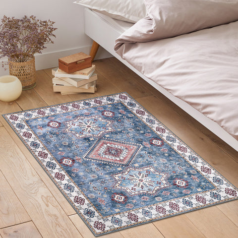 Rugs Depot - Tribal Multicolor Geometric Washable Rug, Design NL1016