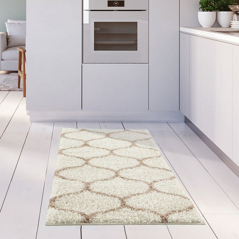 Moroccan Ivory Shaggy Rug | 630