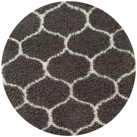 Moroccan Dark Grey Shaggy Rug | 640