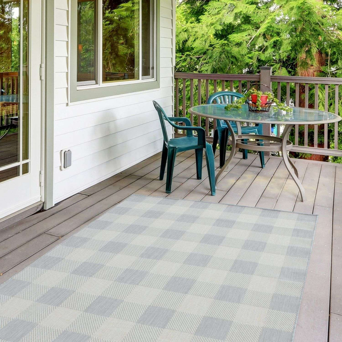 Ecology Outdoor Rug Grey | 700GR — room photo 8