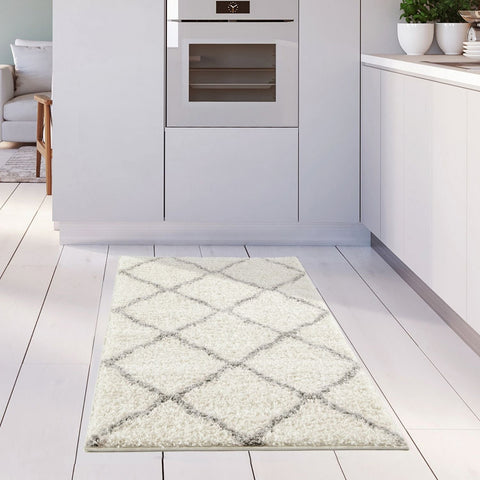Moroccan Ivory Shaggy Rug | 700