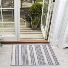 Rugs Depot Cotton Living Room - Washable Rug - Area Rug - Non-Slip Rugs Carpet - 100% Cotton - Vintage Rug for Living Room Bedroom Kitchen - Kid and Pet Friendly Rug - Boho Rug (GREY RUG, 80X150 CM)