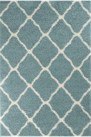 Moroccan Duck Egg Blue Shaggy Rug | 750