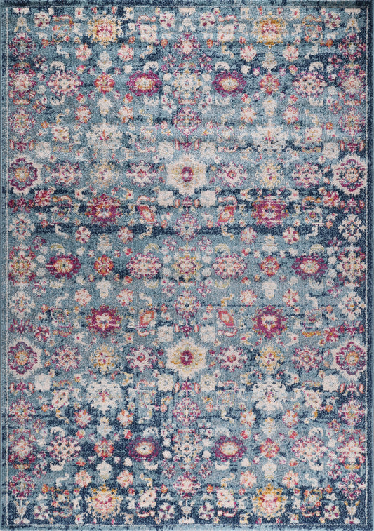 Vintage Area Rug 7654 – Navy Overdyed Floral