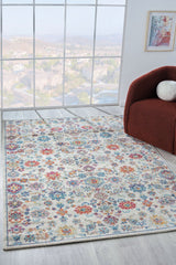 Vintage Area Rug 7660 – Ivory Multicolor Classic