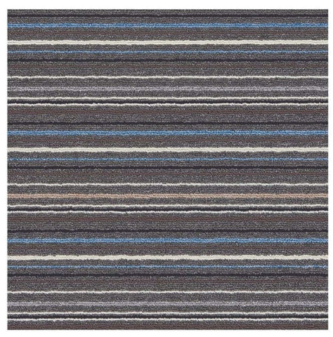 Stockholm Lead/Light Blue Washable Mat