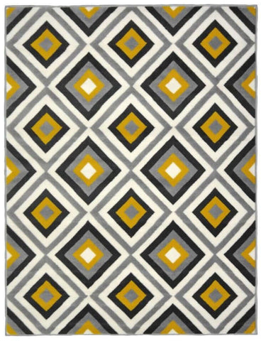 Maestro Geometric Yellow Rug | 3658 GB12