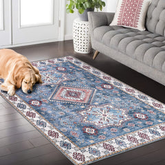 Rugs Depot - Tribal Multicolor Geometric Washable Rug, Design NL1016