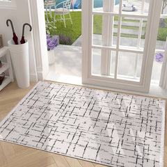 Machine Washable Rug NT201 – WHITE Soft Chenille