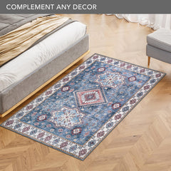 Rugs Depot - Tribal Multicolor Geometric Washable Rug, Design NL1016