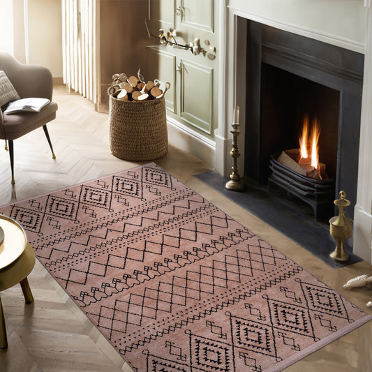 Machine Washable Rug RW1801 – BROWN Soft Chenille