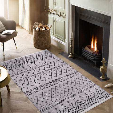 Machine Washable Rug RW1801 – GRAY Soft Chenille