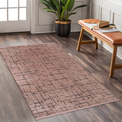 Machine Washable Rug NT201 – BROWN Soft Chenille